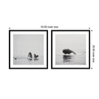 Humpback Whale 2 Piece Framed Wall Art Print Set by Laura Evans