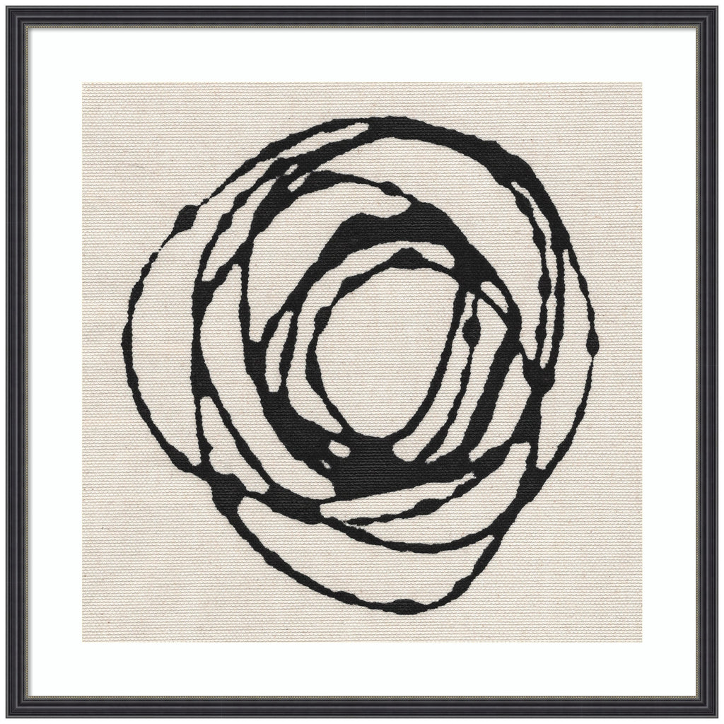 Framed Art Flowing Circle Abstract by The Creative Bunch Studio