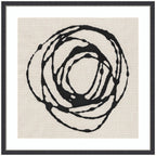 Framed Art Flowing Circle Abstract by The Creative Bunch Studio