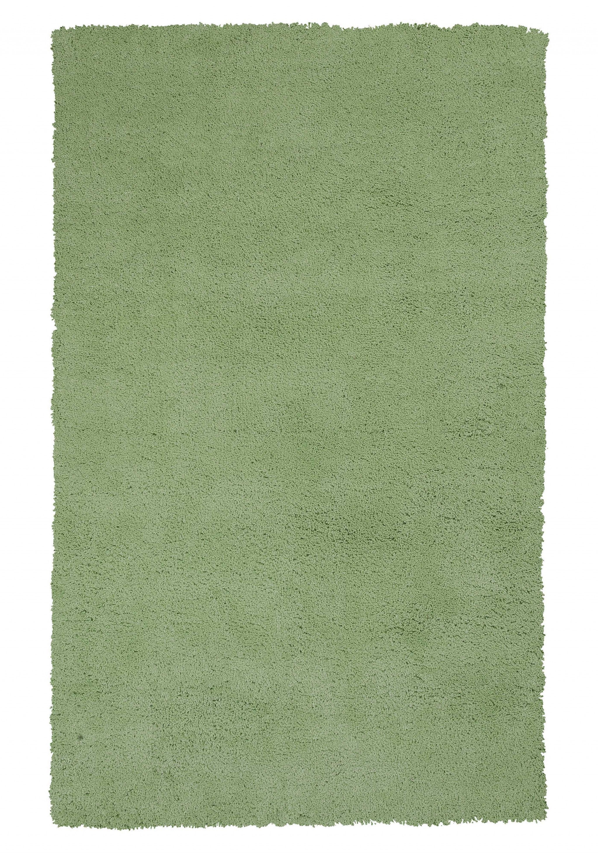 9 X 13 Polyester Spearmint Green Area Rug