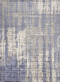 8 X 11  Viscose Grey Or  Blue Area Rug
