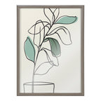 Blake Tranquil Fiddle Leaf Framed Printed Glass by Elizabeth Silver