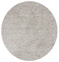 6 Ivory Heather Round Indoor Shag Rug