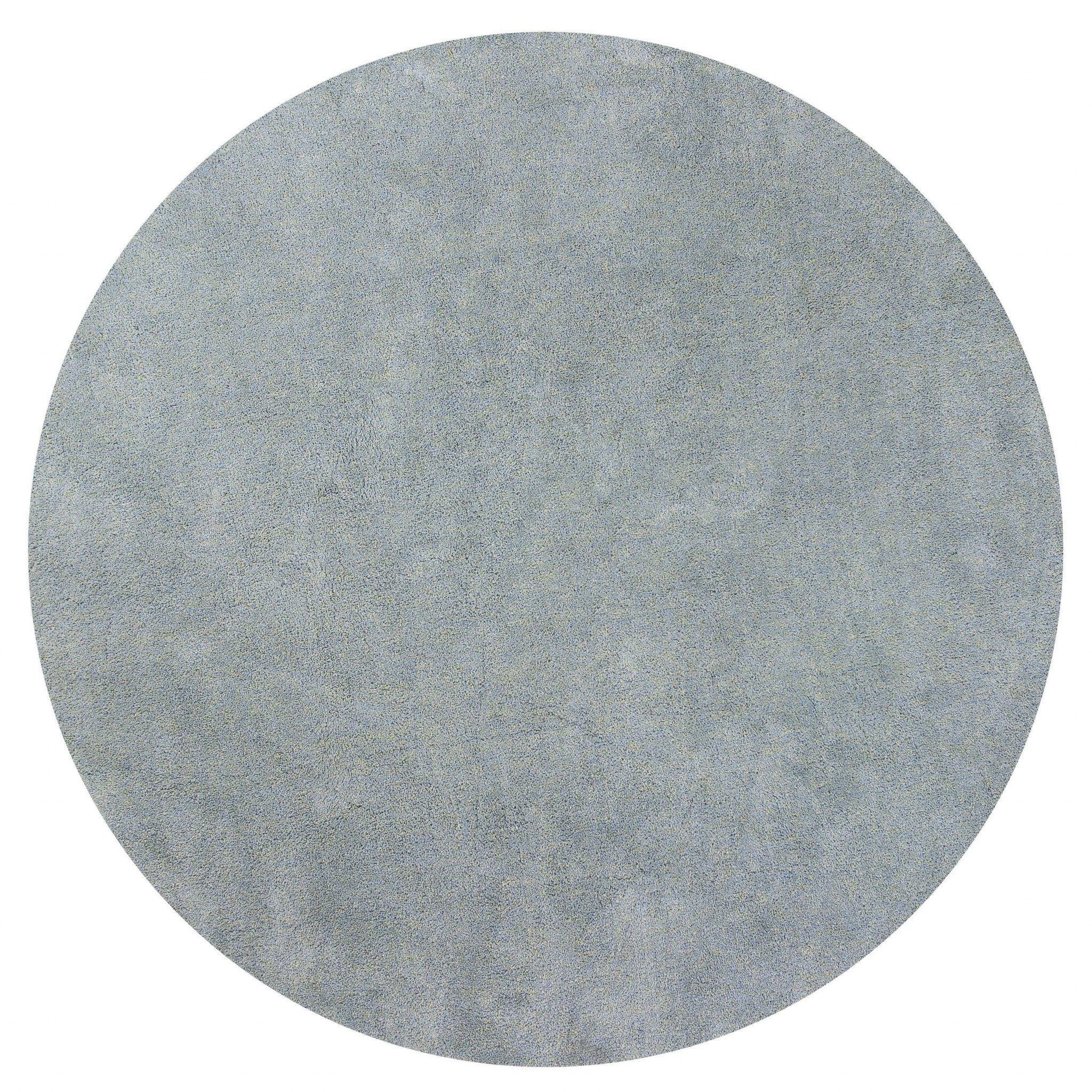 6 Blue Heather Round Indoor Shag Rug