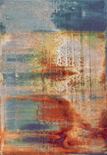 6 X 9 Rainbow Abstract Design Indoor Area Rug
