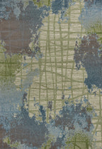 HomeRoots Decor 3'3-inch x 4'11-inch Polypropylene Green/Blue Area Rug