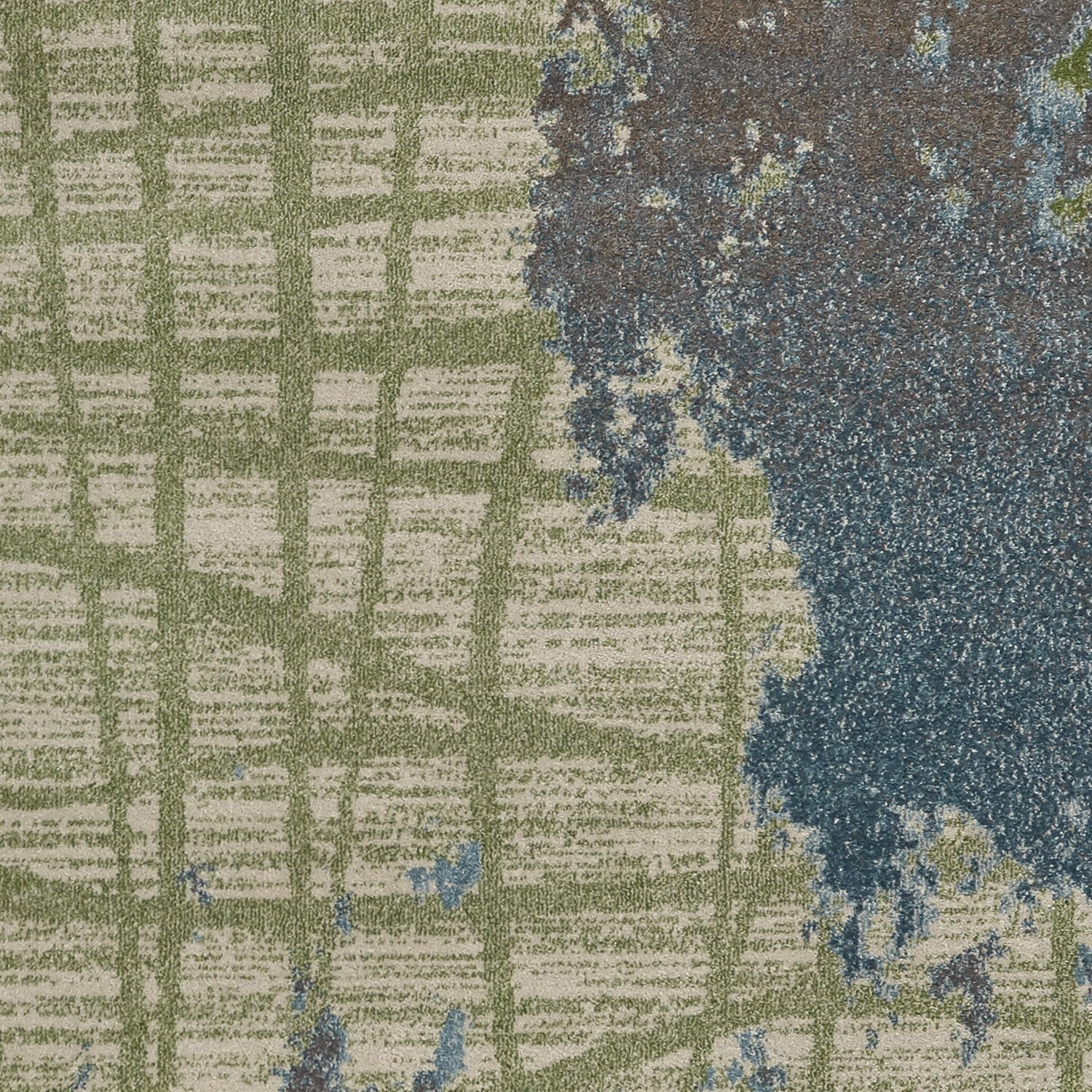 HomeRoots Decor 3'3-inch x 4'11-inch Polypropylene Green/Blue Area Rug