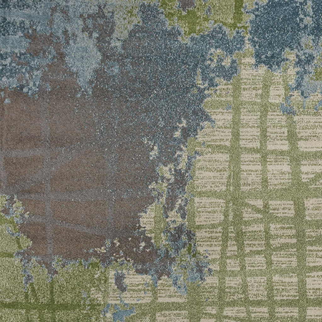 HomeRoots Decor 3'3-inch x 4'11-inch Polypropylene Green/Blue Area Rug