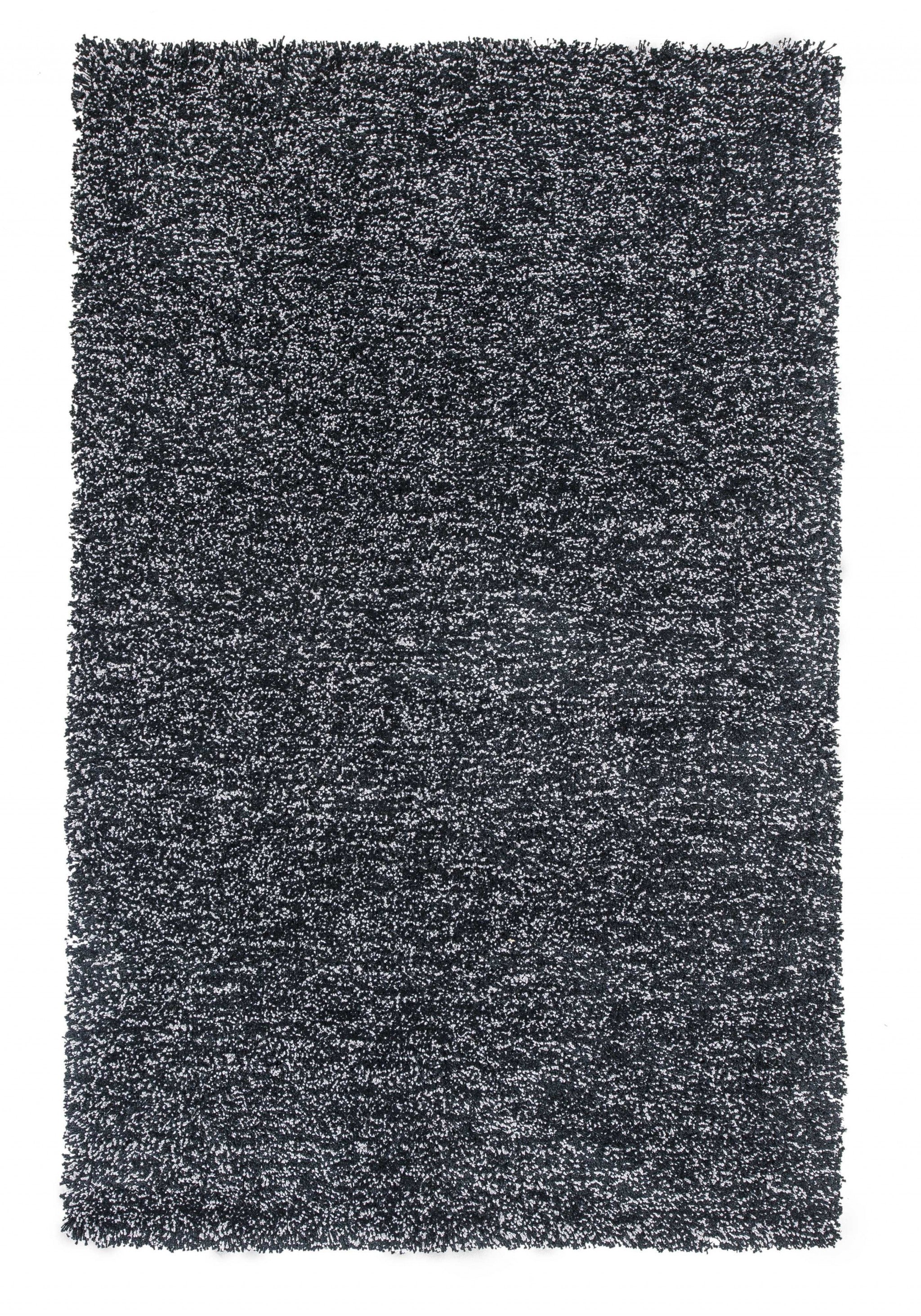 3X5 Black Heather Indoor Shag Rug