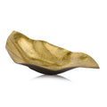 8.5 X 18 X 2.5 Gold And Bronze Metal Tray