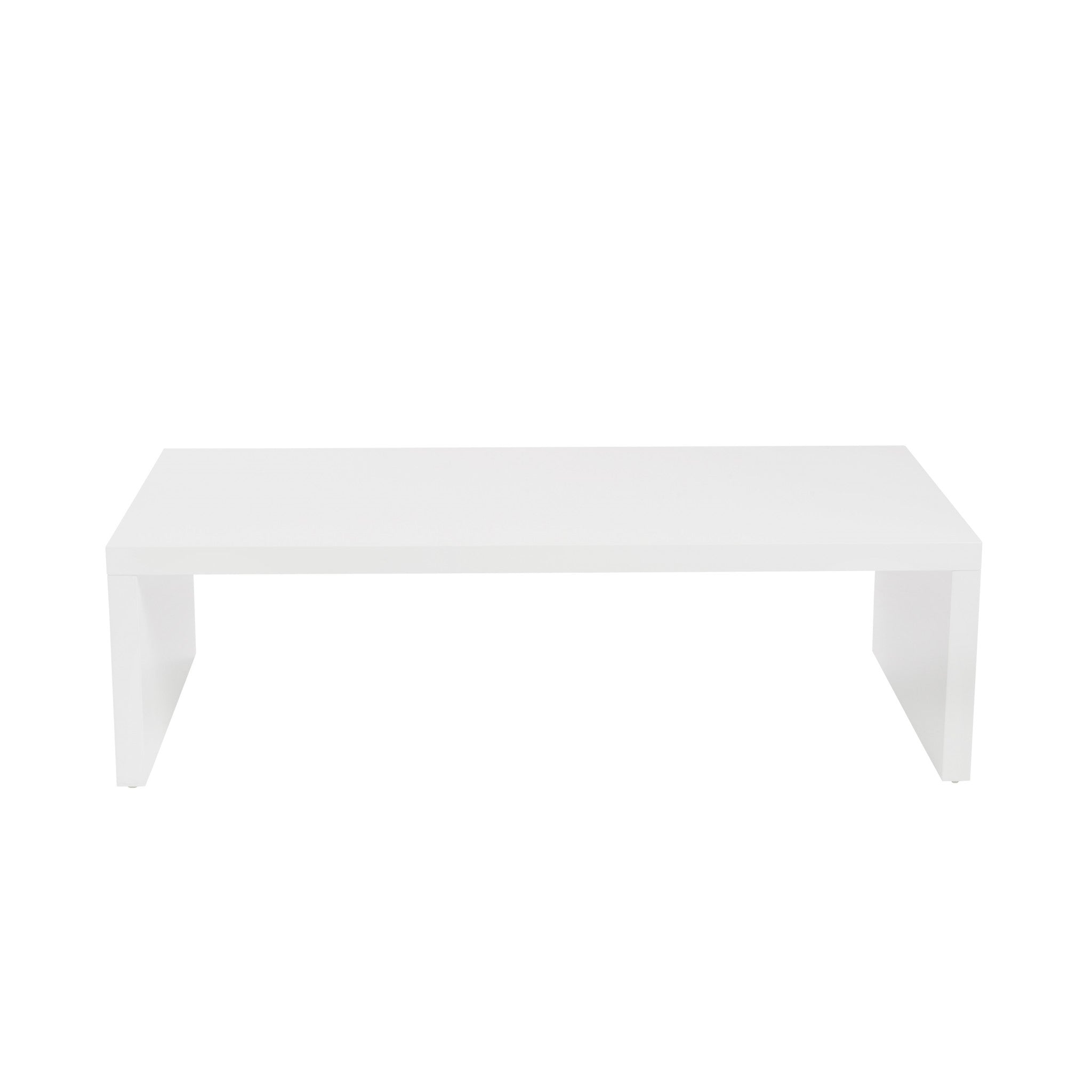 47.25 X 23.63 X 13.98 High Gloss White Lacquered Mdf Rectangle Coffee Table