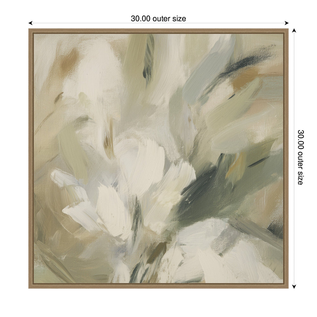 Olive Bloom No. 1 by Amy Lighthall Framed Canvas Wall Art Print