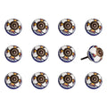 1.5 X 1.5 X 1.5 Ceramic Metal Multicolor 12 Pack Knob