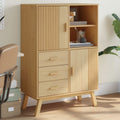 vidaXL Highboard OLDEN Brown 33.5''x16.9''x49.2'' Solid Wood Pine