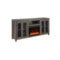 Ellington 70W Gray Walnut Finish Fireplace TV Stand Console with Heater