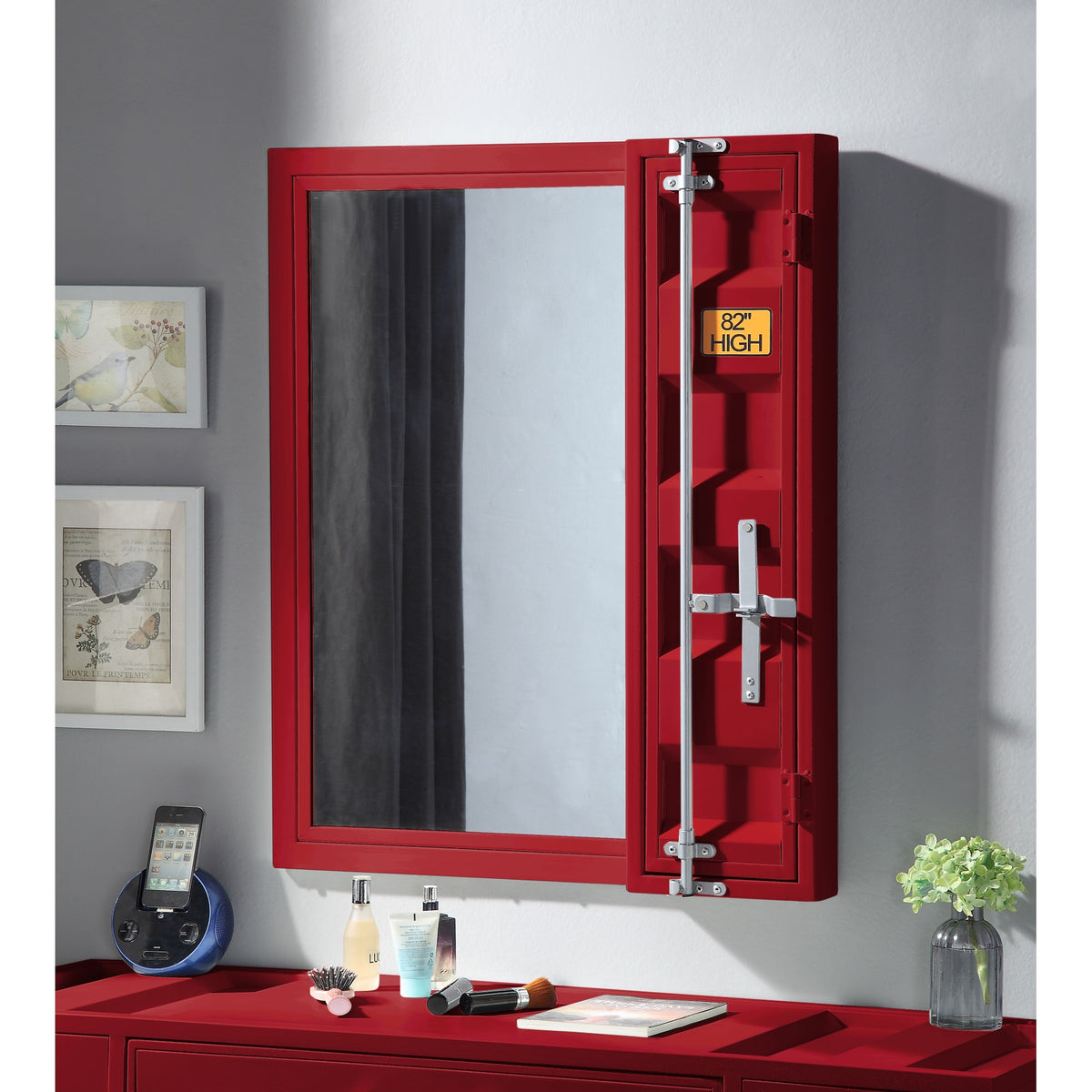 Ergode Vanity Mirror Red