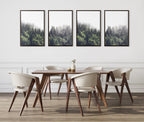 Sylvie Lush Green Forest on a Foggy Day Framed Canvas Set by The Creative Bunch Studio