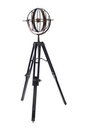 25 X 25 X 45.75 Brass Armillary With Wood Stand