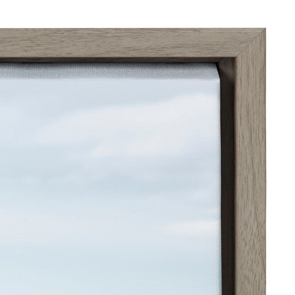 Sylvie Highland Cow Mountain Landscape Framed Canvas by The Creative Bunch Studio