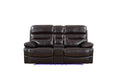 78 X 40 X 41 Brown  Power Reclining Console Loveseat