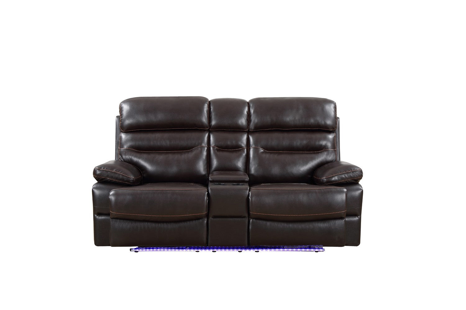 78 X 40 X 41 Brown  Power Reclining Console Loveseat