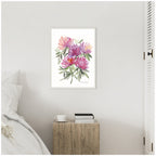 Sylvie Abstract Watercolor Pink Floral Framed Canvas by Patricia Shaw