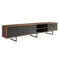 95 Media Tv Stand In Walnut And Dark Gray