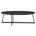 Modern Elegance Black Ash Oval And Black Coffee Table