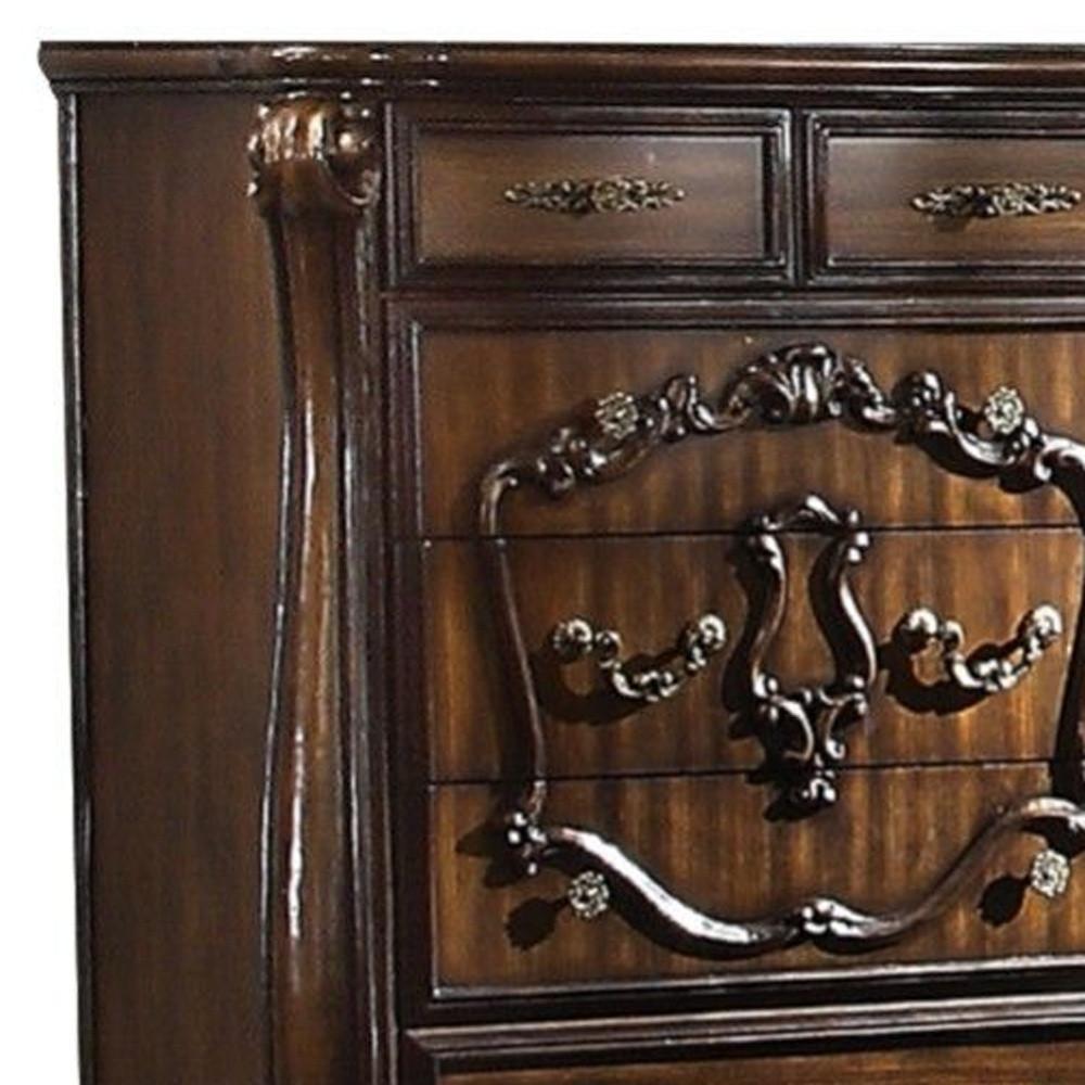 47 X 22 X 55 Cherry Oak Wood Chest