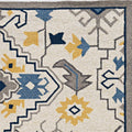3 X 5 Ivory Mosaic Floral Area Rug