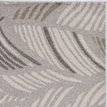 7 X 11 Grey Feather Pattern Indoor Outdoor Area Rug