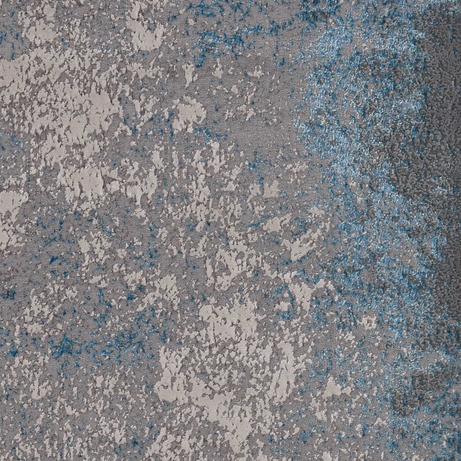 10X13 Silver Blue Machine Woven Abstract Smudge Indoor Area Rug