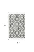 144 X 180 Charcoal Polyester Rug