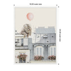 Sylvie Elephant in Paris Framed Canvas by July Art Prints