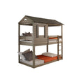 Twin/Twin Bunk Bed, Rustic Gray