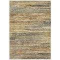 9X12 Gold And Green Abstract Area Rug