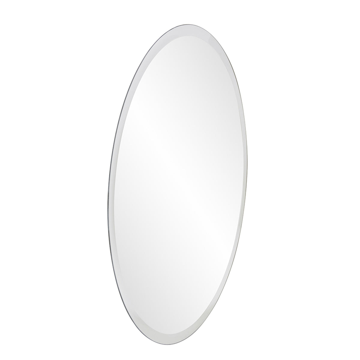 HomeRoots 28' X 28' Minimalist Round Mirror with Beveled Edge