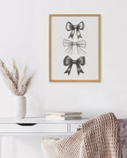 Gallery Coquette Preppy Retro Girly Black Bows Print by The Creative Bunch Studio