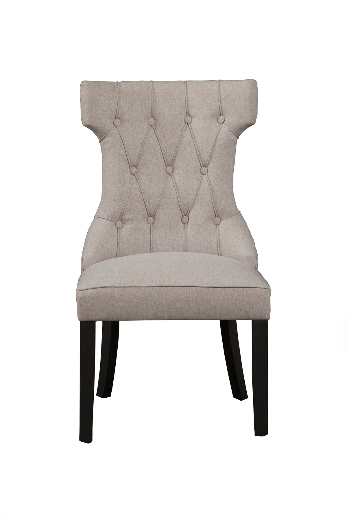 Manchester Upholstered Side Chairs, Light Grey/Black