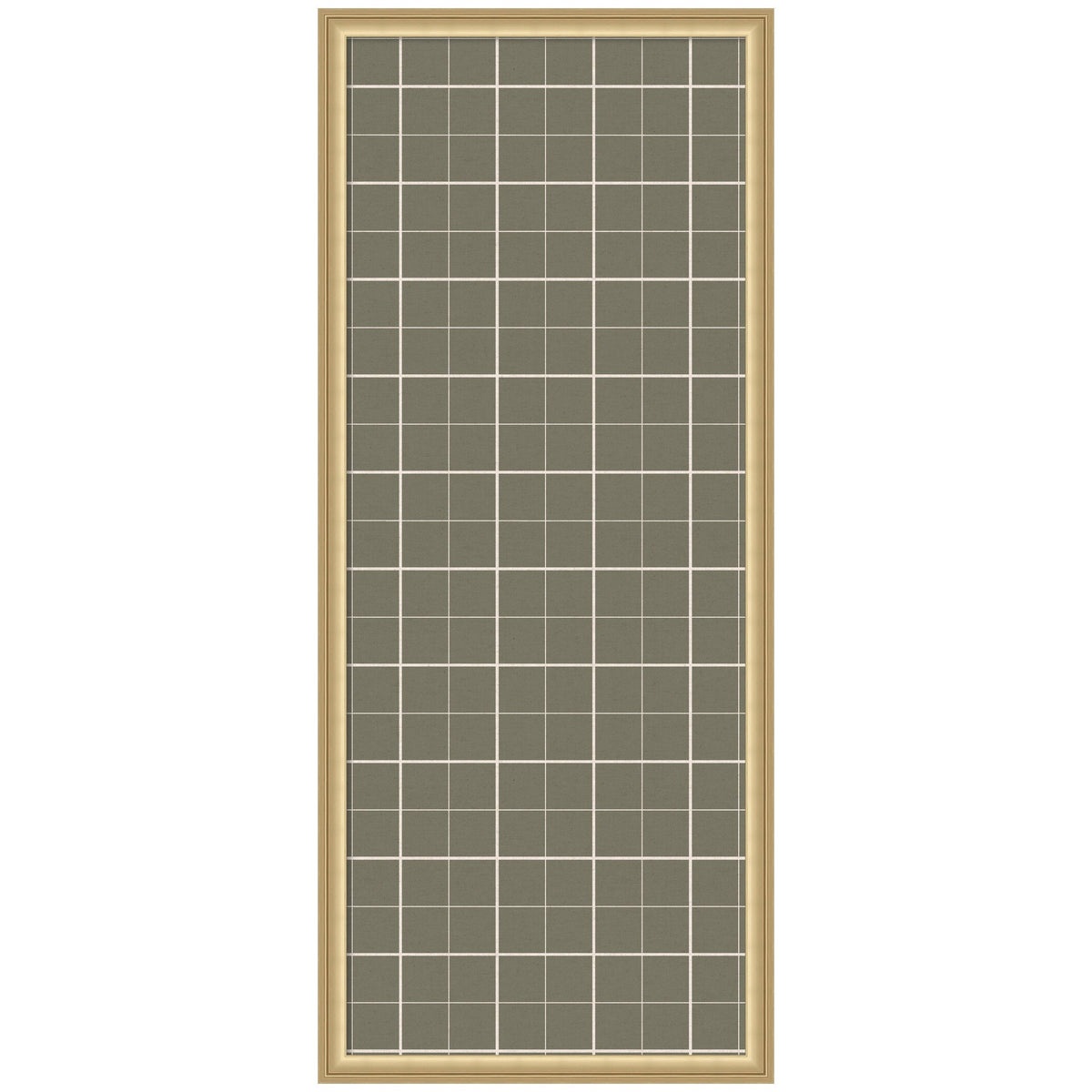 Framed Fabric Pinboard Sage Green Plaid Wall Organization