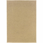 HomeRoots Polypropylene 8’x11’ Solid Sand Beige Indoor Outdoor Area Rug