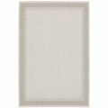 3X5 Ivory And Gray Bordered Indoor Outdoor Area Rug