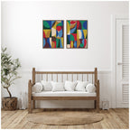 Abstract Deep 2 Piece Framed Canvas Wall Art Set by Rachel Lee