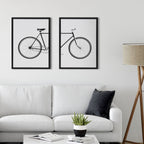 Sylvie Bicycle Framed Canvas by Simon Te of Tai Prints