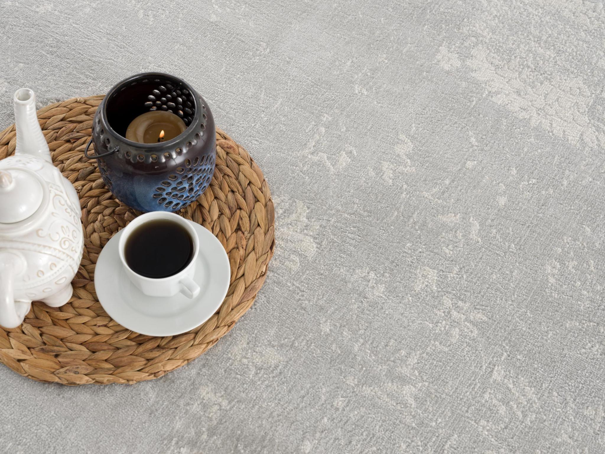 2 X 20 Modern Gray Distressed Runner Rug