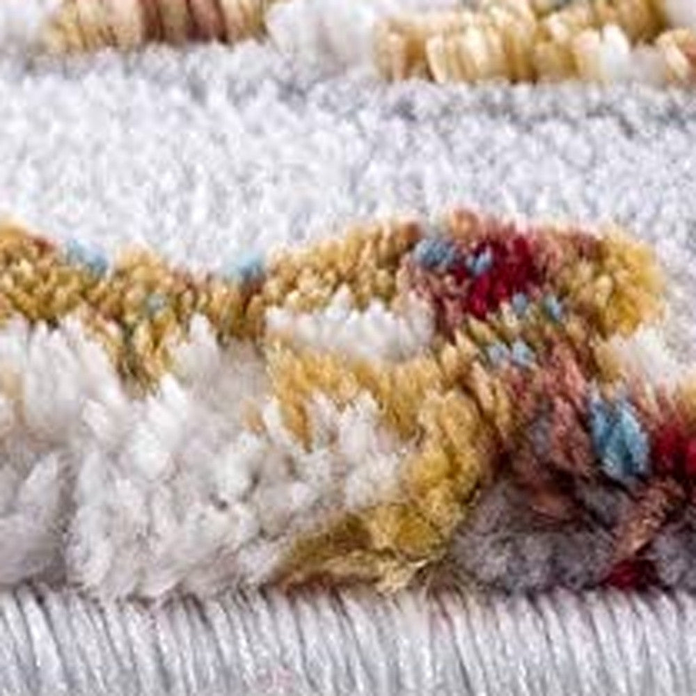 3 X 5 Abstract Beige And Gold Modern Area Rug