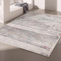 4 X 6 Gray Abstract Irregular Blocks Area Rug