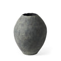 Kyros Gray 23 Earthy Ceramic Oval Vase