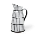 13 White And Black Artisan Glaze Ceramic Pitcher