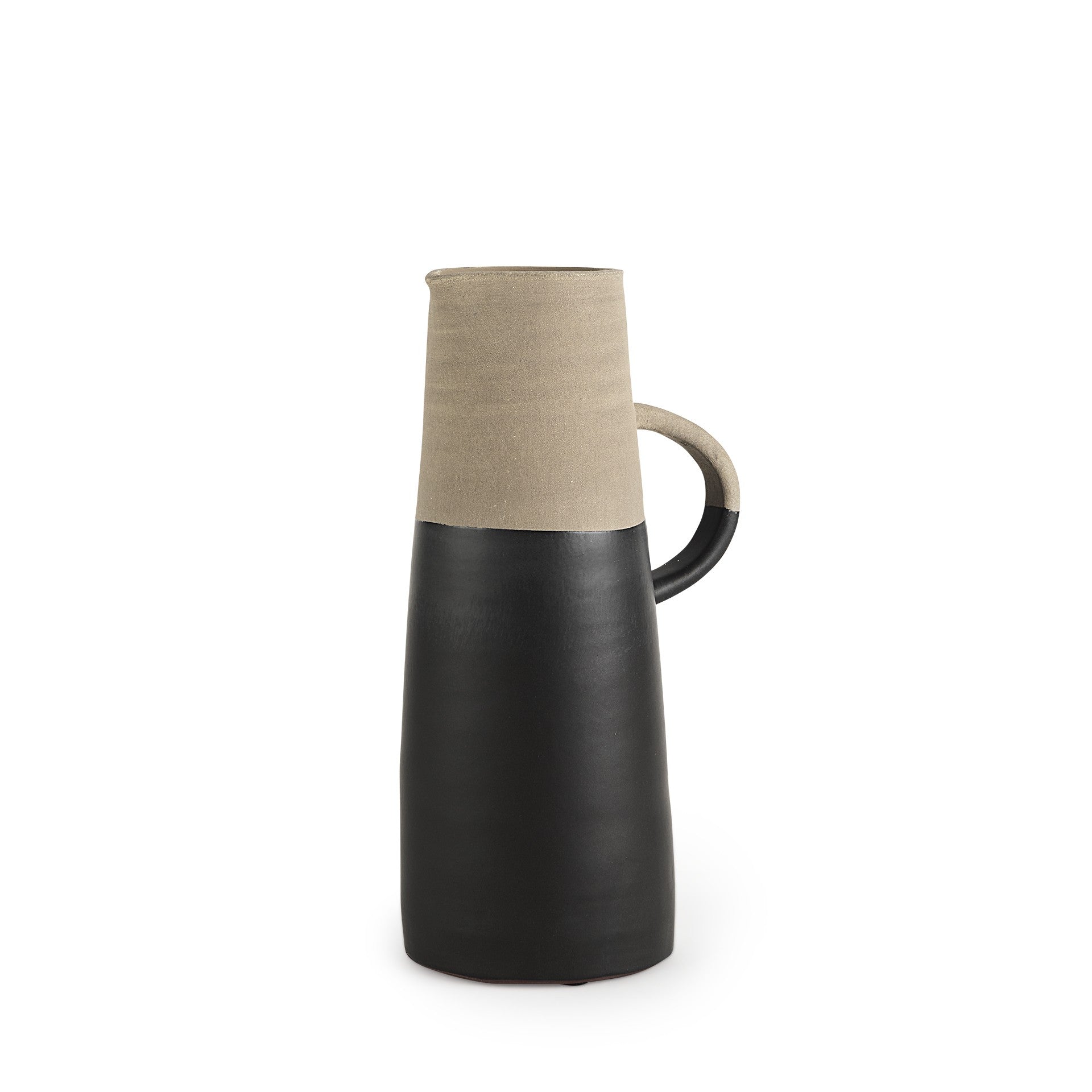 14 Rustic Organic Black And Natural Decorative Jug